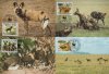 WWF Guinee 1987 Beautiful Maxi Cards African Wild Dogs