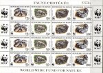 WWF Benin 1999 Stamps Sheet Python Snakes MNH