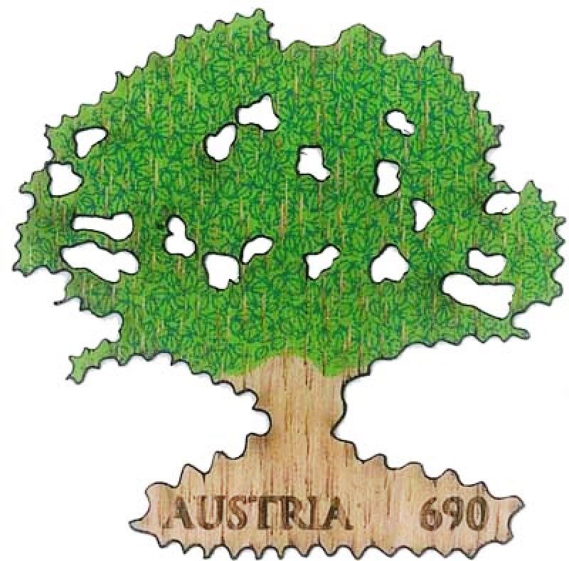 Austria Fdc 2017 Real Oak Tree Wooden Stamp - Click Image to Close