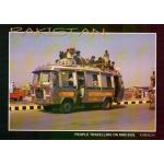 Pakistan Beautiful Postcard People Travelling On Mini Bus