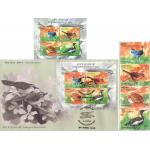 India Fdc 2006 S/Sheet & Stamps Endangered Birds Of India
