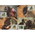 WWF Cameroun 1988 Beautiful Maxi Cards Drill Largest Monkeys