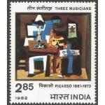 India 1982 Stamp Pablo Rulz Picasso 3 Musicians Painting