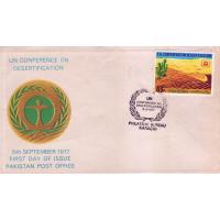 Pakistan Fdc 1977 United Nation Conference On Desertification
