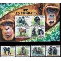 Burundi 2011 S/Sheet & Stamps Primates