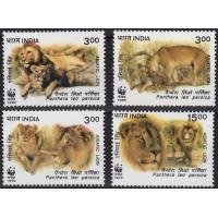 India 1999 WWF Stamps Asiatic Lions