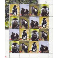 WWF Angola 2004 Stamps Endangered Species Colobus Monkeys MNH