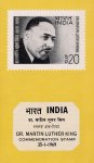 India 1969 Fdc & Stamp Martin Lutherking Bhopal Cancellation