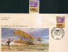 India Fdc & Stamp First Anny Powered Flight