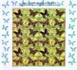 India Stamps Sheet Endemic Butterflies Nicobar Island