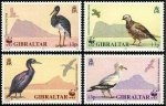 WWF Gibraltar 1991 Stamps Birds Barbery Partridge Black Stork