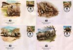 WWF Swaziland 1987 Beautiful Fdc Rhinoceros