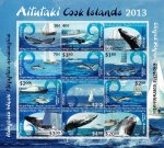 Aitutaki 2013 S/Sheet Dolphins MNH