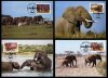 WWF Uganda 1983 Maxi Cards Elephants