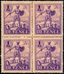 India 1943 Stamps WW2 Defence War Fund 1 Rupee Label MNH