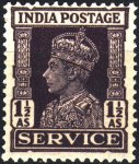 British India 1946 KGVI 1/½ Anna Service Stamp MNH