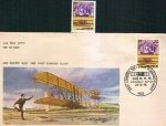 India Fdc & Stamp First Anny Powered Flight