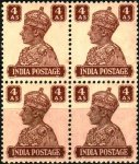 British India 1946 KGVI 4 Anna Stamps MNH