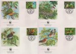 WWF Cook Island 1989 Fdc Maxi Cards Birds Rarotonga Flycatcher