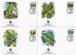 WWF Cayman 1992 Fdc Birds Parrots