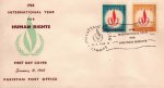 Pakistan Fdc 1968 International Year For Human Rights