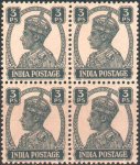 British India 1946 KGVI 3 Paisas Stamps MNH