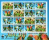 WWF Malawi 2008 Stamps Sheet Lillian Love Birds Parrots Birds