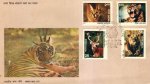 India 1976 Fdc & Stamps Wildlife Lions Tiger Leopard Cat