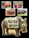 WWF Botswana 2010 Stamps Rhinoceros MNH