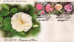 India Fdc 2007 Fragrance Of Roses In Stamps