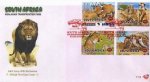 South Africa 2001 Fdc Wildlife Lions Leopard