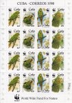 WWF Cuba 1998 Stamps Birds Parrots