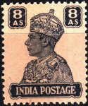 British India 1946 KGVI 8 Anna Stamps MNH