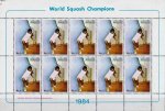 Pakistan Stamp Sheet 1984 World Cup Squash Champion Jehangir MNH