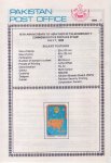 Pakistan Fdc 1989 Brochure & Stamp Asia Pacfic Tele Community