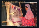 Pakistan Beautiful Postcard Hunza Woman Making Bed Sheets