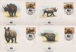 WWF Central Africa 1983 Beautiful Fdc Rhinoceros