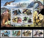 Burundi 2011 S/Sheet Stamps Birds Of Prey MNH