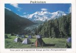 Pakistan Beautiful Postcard Campsite Nanga Parbat