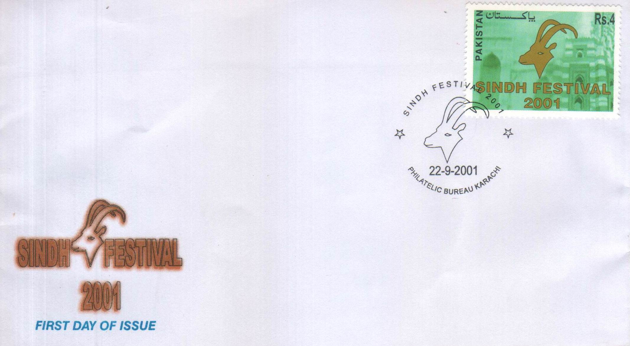 (image for) Pakistan Fdc 2001 & Stamp Sindh Festival – 2001