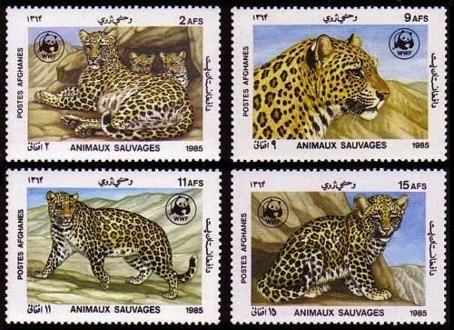 Afghanistan 1989 WWF Fdc & Stamps Snow Leopard - Click Image to Close