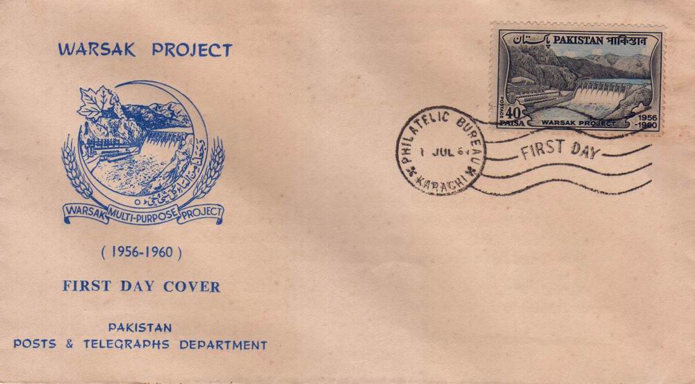 (image for) Pakistan Fdc 1961 Warsak Dam Hydro Electric Project