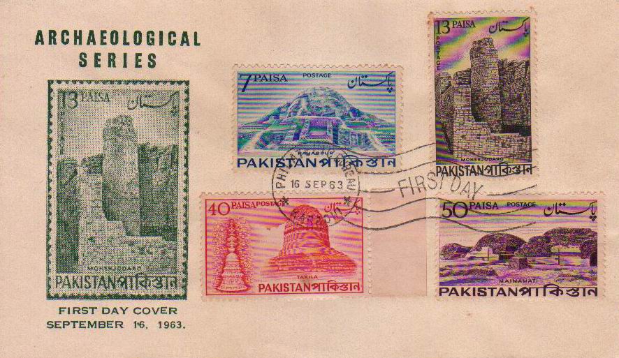 (image for) Pakistan Fdc 1963 Archaeological Series Buddha Moenjodaro Unesco