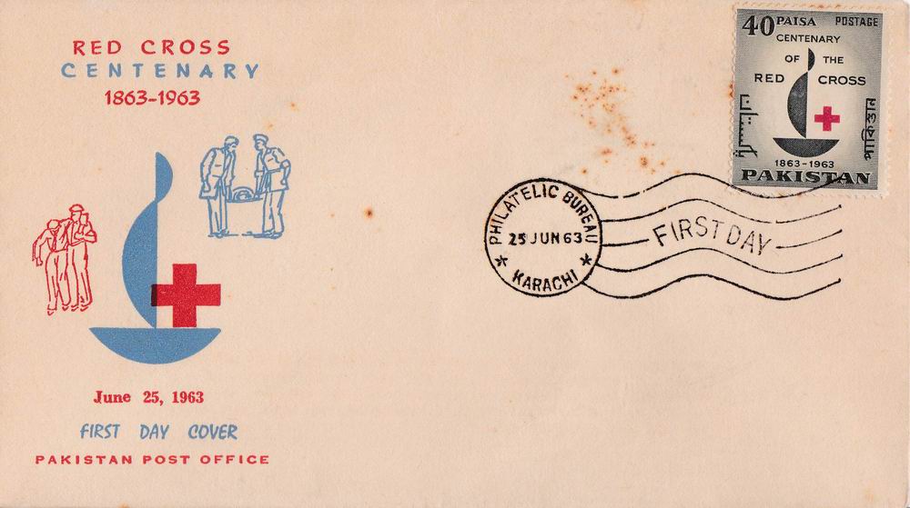 (image for) Pakistan Fdc 1963 Red Cross Centenary