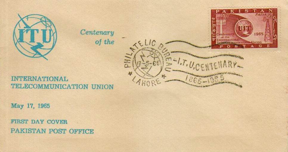 (image for) Pakistan Fdc 1965 International Telecommunication Union