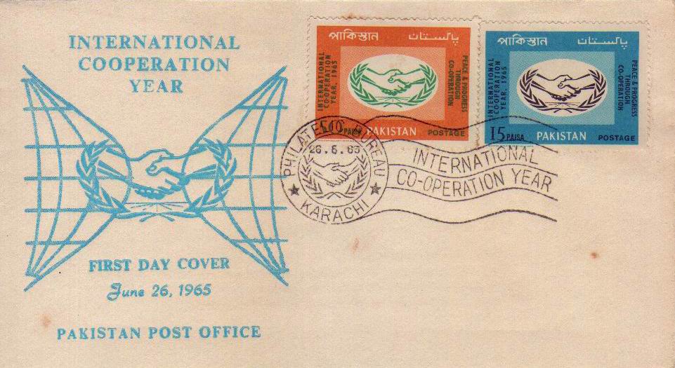 (image for) Pakistan Fdc 1965 International Co Operation Year