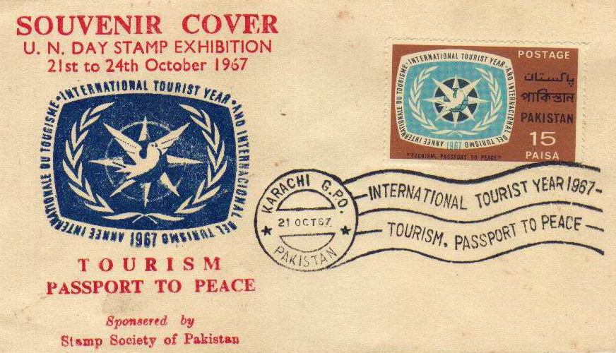 (image for) Pakistan Fdc 1967 International Tourist Year