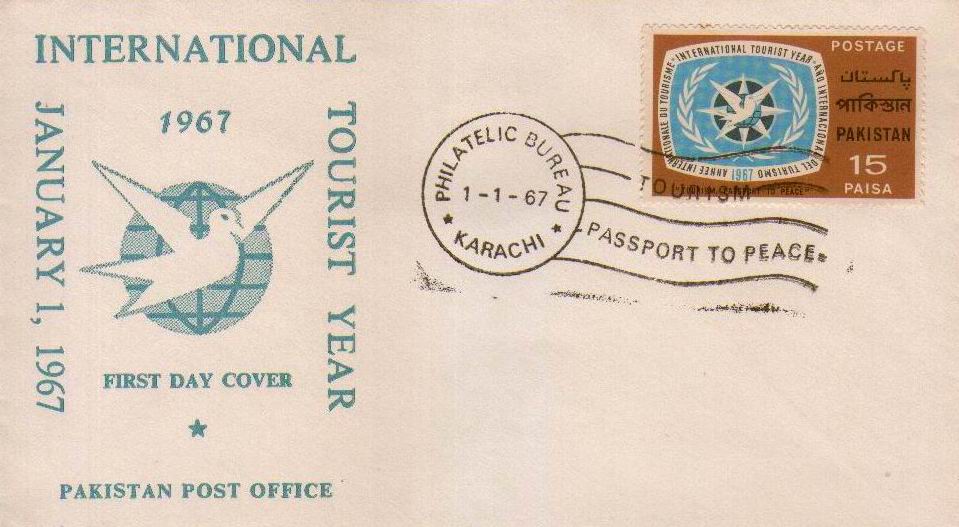 (image for) Pakistan Fdc 1967 International Tourist Year