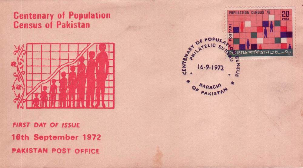 (image for) Pakistan Fdc 1972 Population Census