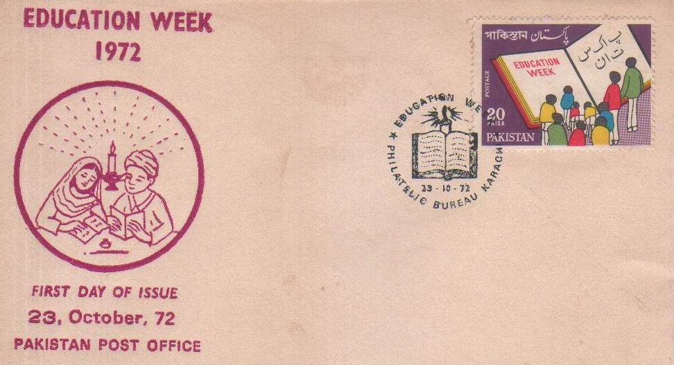 (image for) Pakistan Fdc 1972 Education Week